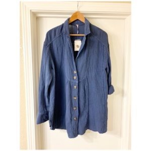 Free People All About The Feels Button Blouse - Picture 7 of 12